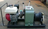 Motorized grinder, cable winch