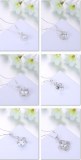 Female Elegant Rose Gold Necklaces, 925 Sterling Silver Jewelry