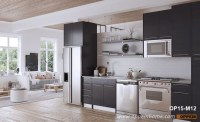 Modern Grey Matte Melamine Kitchen Cabinet OP15-M12