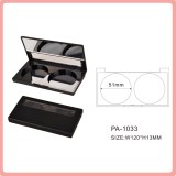 Matte double colors compact powder case with mirror cosmetic packaging