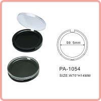 Round shape empty compact powder case cosmetics packaging