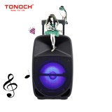 Portable Class-AB Amplifier Professional Sound Trolley Karaoke Speakers System With Mic...