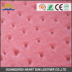 PVC Ostrich skin leather for bag