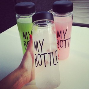 Plastic water bottles with customed logo