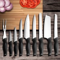 Professional chef knife set with case