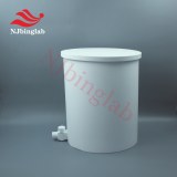 PTFE 50L chemical resistance laboratory bucket with lower port valve