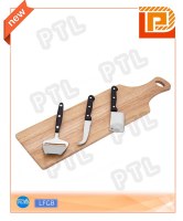 PP-handle cheese set with long chopping board(4 pieces)