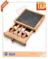 Suqare wooden cheese set with marble chopping board(5 pieces)