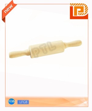 Short rubber wood rolling pin