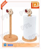 Vertical wooden tissue holder