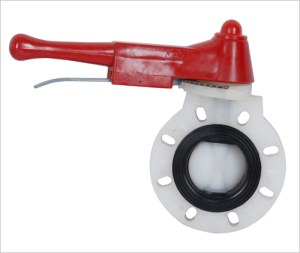 Plastic lever butterfly valve