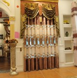 Extra long embroidery curtains