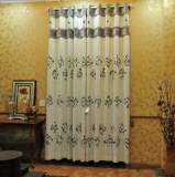 Embroidered curtain fabric