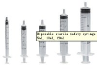 Diposable sterile safety syringe