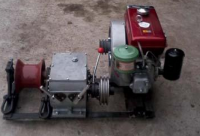 Winch by manpower, cable winch