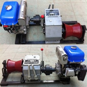 Motorized grinder, cable winch