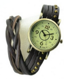 Grossiste chinois Montre tendance miler. Bracelet et cadran vintage. ( coloris multiple)