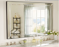 Modern Bathroom Decorative wall mounted Frameless Beveled Mirror