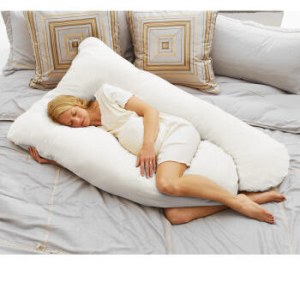 Puredown U Shaped Maternity/Pregnancy Body Pillow with Zippered Cover, 32"x56"