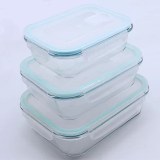 Rectangular glass food storage containers