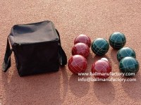 Supply resin bocce ball as for outdoor garden game ball