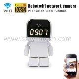 Robot wifi cctv ip wireless camera with alarm clock