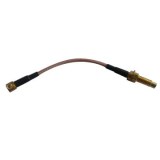 RP-SMC Female to R/A MCX Male RF Cable Assembly, RG316 Cable, L=80mm