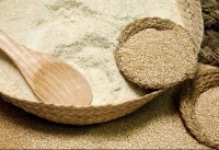 Wholemeal millet flour, brown, natural