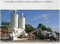 Mini mobile concrete mixing plant on Chassis
