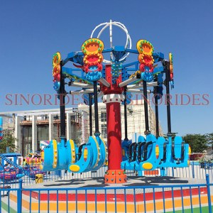 Theme park rides airborne shot spiral jet air flying shooting rides for children