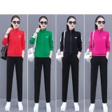 Sports Suit Women's Spring And Autumn Women's Casual Suit Stand-Up Collar Sweater Women...