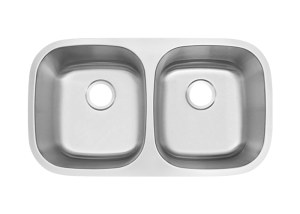 Classic 50/50 Undermount Stainless Steel Drawn Kitchen Sink, SS-3218