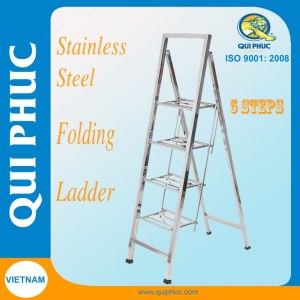 Stainless Steel Folding Ladder 4 steps Qui Phuc Vietnam