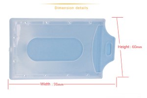 Hard plastic card holder