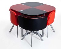 TABLE DAMIER ROUGE ET NOIR