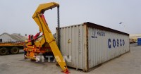 What should operators pay attention to when operating container sidelifters?