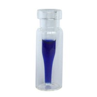 Crimp top vial with intergrated inserts