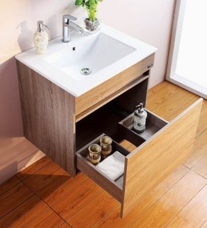 Wall Mounted MDF Melamine Bathroom Vanity Cabinet with CE Certificate