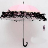 2012 Luxury Wedding Umbrella & Double Fabric Lace Princess Straight Umbrella for Ladies