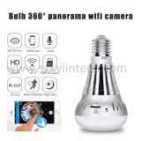 Wifi light bulb camera 360 degree fisheye panoramic camera
