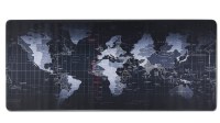 World Map Extended Gaming Black Mouse Pad Large Size 900x400mm Office Desk Pad Mat with...