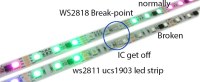 Ws2818 break-point resume/conyinue led strip