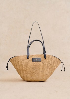 Raffia crochet bag