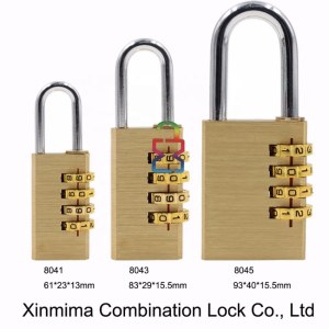 XMM factory combination padlock bottom 3 or 4 dial brass xmm-8040