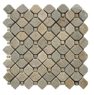 ZFBM014-G Yellow Quartzite Mosaic